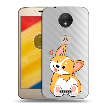 Пластиковый чехол на Motorola Moto C с принтом Корги