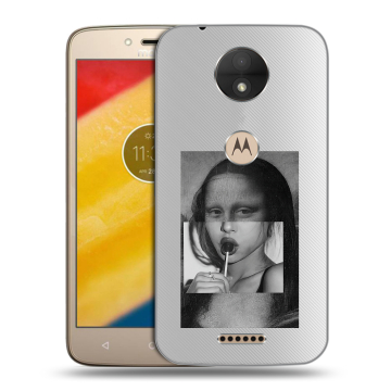 Пластиковый чехол на Motorola Moto C с принтом Мона Лиза
