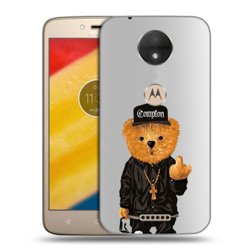 Пластиковый чехол на Motorola Moto C с принтом Плюшевый медведь