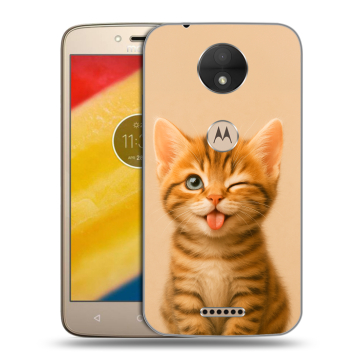 Пластиковый чехол на Motorola Moto C с принтом котенок