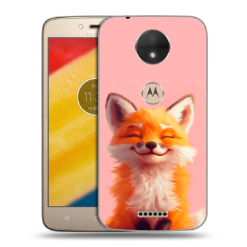 Пластиковый чехол на Motorola Moto C с принтом милая лиса