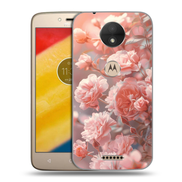Пластиковый чехол на Motorola Moto C с принтом Розовые розы