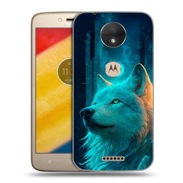 Пластиковый чехол на Motorola Moto C с принтом бабочки саккура