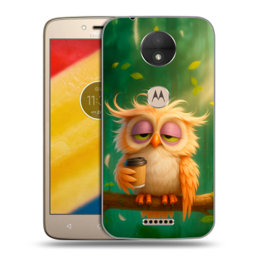 Пластиковый чехол на Motorola Moto C с принтом сова