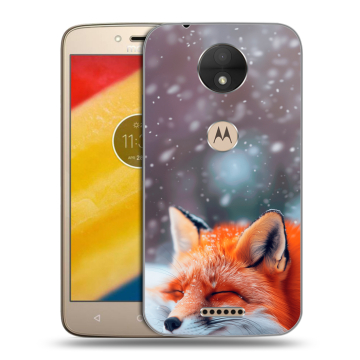 Пластиковый чехол на Motorola Moto C с принтом лиса