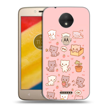 Пластиковый чехол на Motorola Moto C с принтом Hello Kitty Хелоу Кити