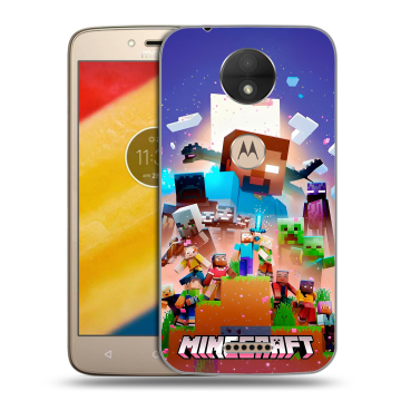 Пластиковый чехол на Motorola Moto C с принтом Майнкрафт Minecraft Пластиковый чехол на Motorola Moto C с принтом Майнкрафт Minecraft