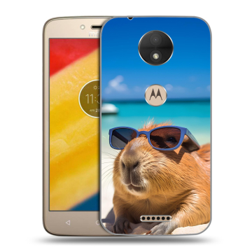 Пластиковый чехол на Motorola Moto C с принтом Капибара