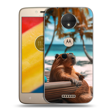 Пластиковый чехол на Motorola Moto C с принтом Капибара