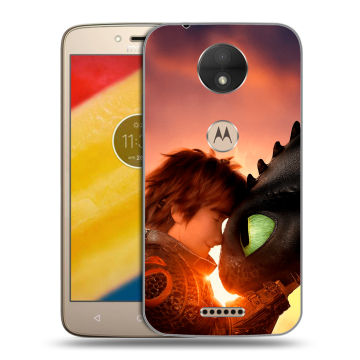 Пластиковый чехол на Motorola Moto C с принтом Как приручить дракона