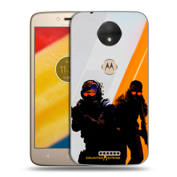 Пластиковый чехол на Motorola Moto C с принтом Контер страйк Counter strike