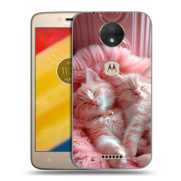 Пластиковый чехол на Motorola Moto C с принтом котята котики Пластиковый чехол на Motorola Moto C с принтом котята котики