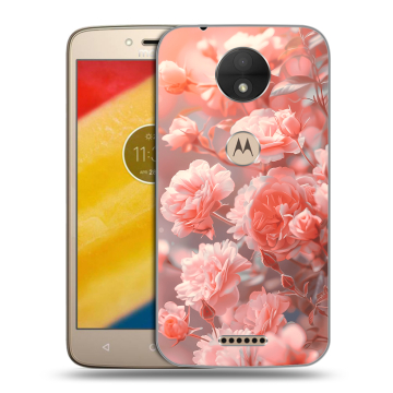 Пластиковый чехол на Motorola Moto C с принтом Розы цветы