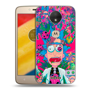 Пластиковый чехол на Motorola Moto C с принтом Рик и Морти Rick Morty