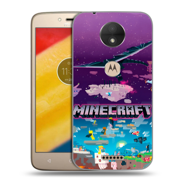 Пластиковый чехол на Motorola Moto C с принтом Майнкрафт Minecraft