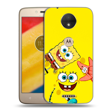 Пластиковый чехол на Motorola Moto C с принтом Спанч боб Спанчбоб