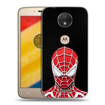 Пластиковый чехол на Motorola Moto C с принтом человек паук spiderman