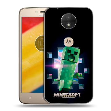 Пластиковый чехол на Motorola Moto C с принтом Майнкрафт Minecraft