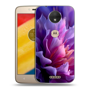 Пластиковый чехол на Motorola Moto C с принтом женский цветы
