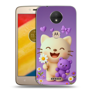 Пластиковый чехол на Motorola Moto C с принтом для девочек