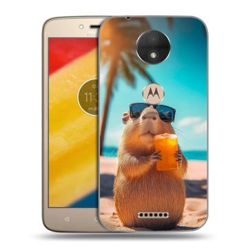 Пластиковый чехол на Motorola Moto C с принтом Капибара