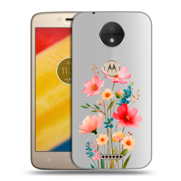 Пластиковый чехол на Motorola Moto C с принтом Цветы Пластиковый чехол на Motorola Moto C с принтом Цветы