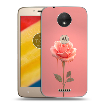 Пластиковый чехол на Motorola Moto C с принтом Розовая роза Пластиковый чехол на Motorola Moto C с принтом Розовая роза