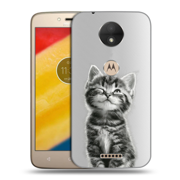 Пластиковый чехол на Motorola Moto C с принтом Котенок
