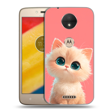 Пластиковый чехол на Motorola Moto C с принтом Розовый котенок Пластиковый чехол на Motorola Moto C с принтом Розовый котенок