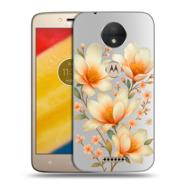 Пластиковый чехол на Motorola Moto C с принтом Цветы Пластиковый чехол на Motorola Moto C с принтом Цветы