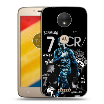 Пластиковый чехол на Motorola Moto C с принтом Реал Роналдо
