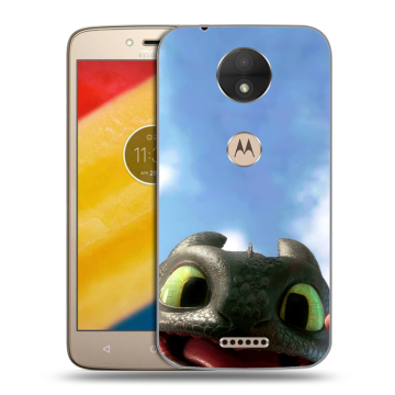 Пластиковый чехол на Motorola Moto C с принтом Как приручить дракона
