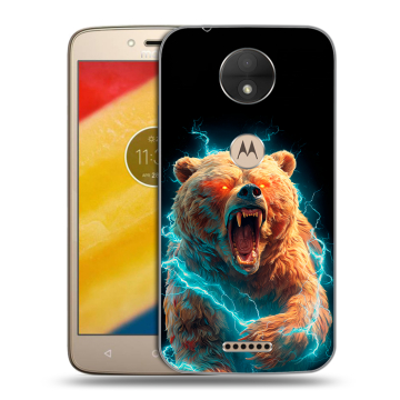 Пластиковый чехол на Motorola Moto C с принтом Медведь Пластиковый чехол на Motorola Moto C с принтом Медведь