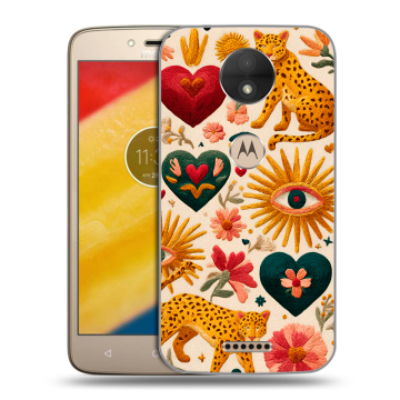 Пластиковый чехол на Motorola Moto C с принтом Модный принт Пластиковый чехол на Motorola Moto C с принтом Модный принт
