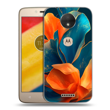 Пластиковый чехол на Motorola Moto C с принтом Цветы Пластиковый чехол на Motorola Moto C с принтом Цветы