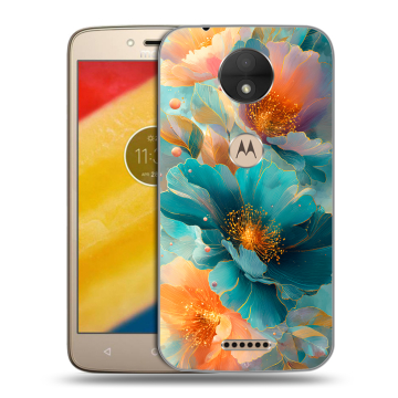 Пластиковый чехол на Motorola Moto C с принтом Цветы Пластиковый чехол на Motorola Moto C с принтом Цветы