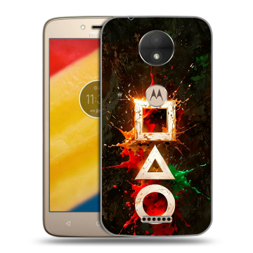 Пластиковый чехол на Motorola Moto C с принтом Squid Game Игра кальмара