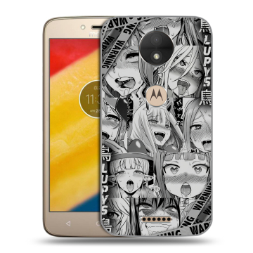 Пластиковый чехол на Motorola Moto C с принтом Ahegao Ахегао Аниме Пластиковый чехол на Motorola Moto C с принтом Ahegao Ахегао Аниме