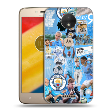 Пластиковый чехол на Motorola Moto C с принтом Man City Манчестер Сити Пластиковый чехол на Motorola Moto C с принтом Man City Манчестер Сити