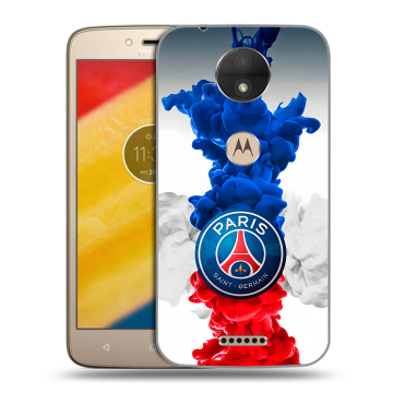 Пластиковый чехол на Motorola Moto C с принтом PSG ПСЖ Пластиковый чехол на Motorola Moto C с принтом PSG ПСЖ