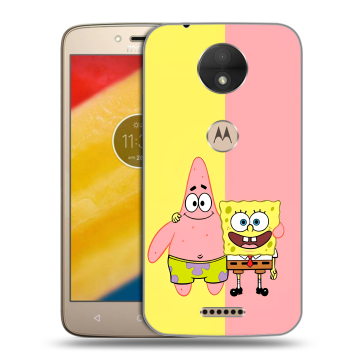 Пластиковый чехол на Motorola Moto C с принтом Спанч боб Спанчбоб