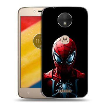 Пластиковый чехол на Motorola Moto C с принтом Spiderman Человек паук