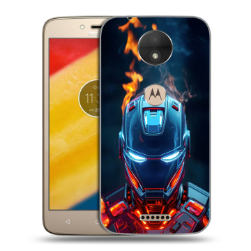 Пластиковый чехол на Motorola Moto C с принтом IronMan Железный человек