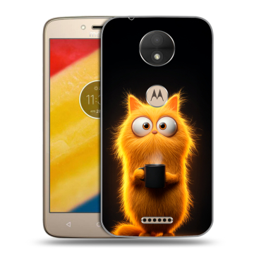 Пластиковый чехол на Motorola Moto C с принтом Смешной кот
