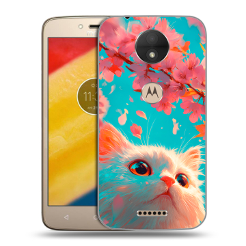 Пластиковый чехол на Motorola Moto C с принтом Красивый кот Пластиковый чехол на Motorola Moto C с принтом Красивый кот
