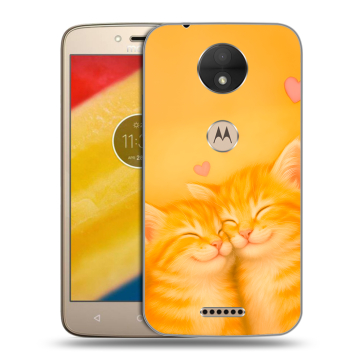 Пластиковый чехол на Motorola Moto C с принтом Милые котята