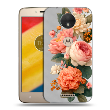 Пластиковый чехол на Motorola Moto C с принтом цветы Пластиковый чехол на Motorola Moto C с принтом цветы
