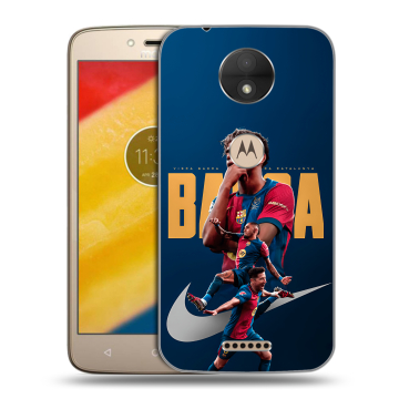 Пластиковый чехол на Motorola Moto C с принтом Барселона Barca Yamal 