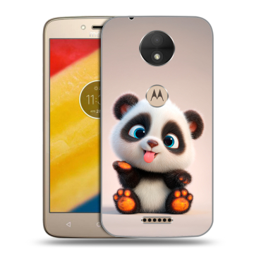 Пластиковый чехол на Motorola Moto C с принтом милая панда