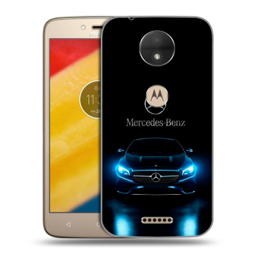 Пластиковый чехол на Motorola Moto C с принтом Mercedes Мерседес